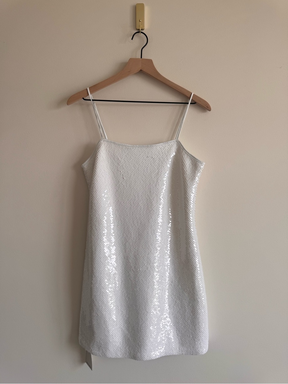 Abercrombie & Fitch | European Summer White Sequin Mini Dress ~ NWT Small - Picture 5 of 10